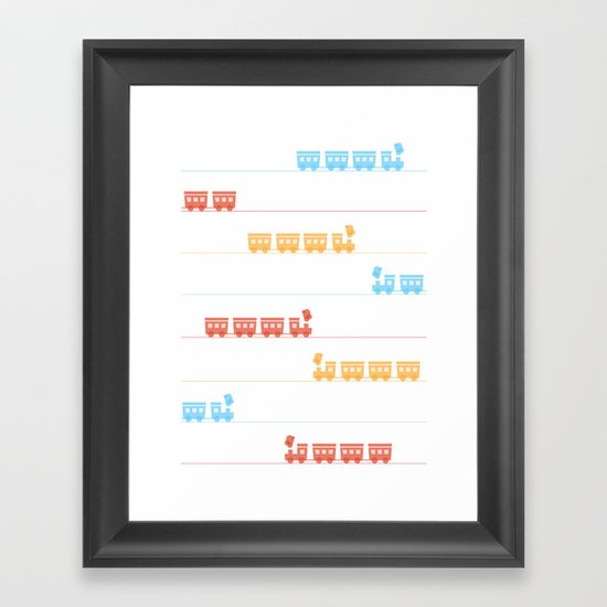 The Essential Patterns of Childhood - Train Framed Art Print