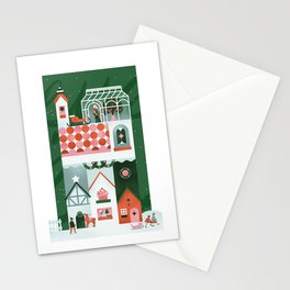 Christmas Village 1 Stationery Cards