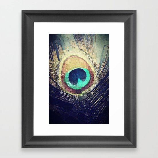 Peacock Feather Framed Art Print