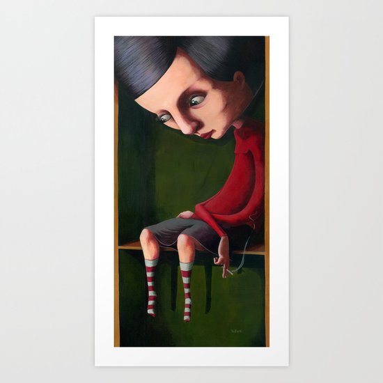 Girl in the Box Art Print