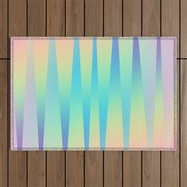 Pastel Rainbow Reciprocal Gradient Outdoor Rug