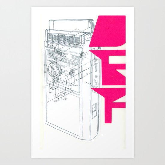 Def in Pink. Art Print