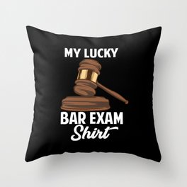 Lucky Bar Exam Shirt Throw Pillow