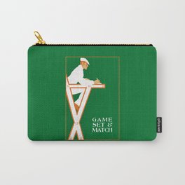 Game set and match retro tennis referee Carry-All Pouch