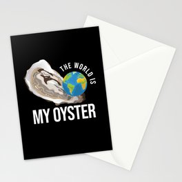 The World Is My Oyster Oyster Shell Stationery Card