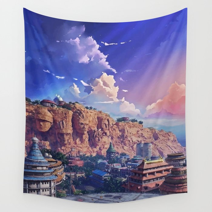 Konoha Village Wall Tapestry by aesthetic Society6