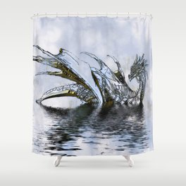 Blue Dragon Shower Curtain