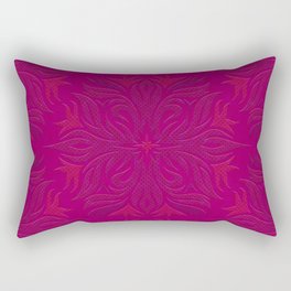 Magenta & Pink Flaming Flower Rectangular Pillow