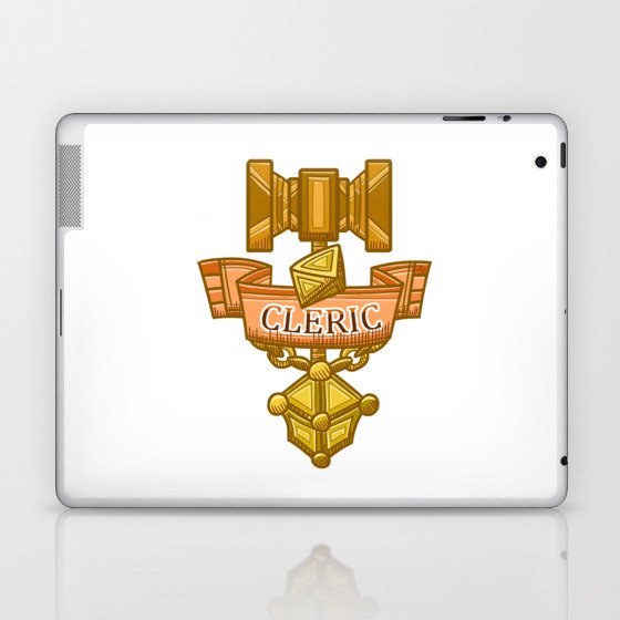 Cleric Hammer, d8 and Lantern Coat of Arms Laptop & iPad Skin
