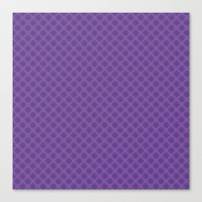 Fuzzy Dots Purple Canvas Print