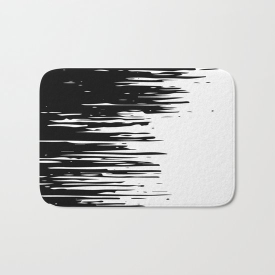 Carefree Black and White Bath Mat