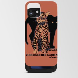 Retro vintage Munich Zoo big cats iPhone Card Case