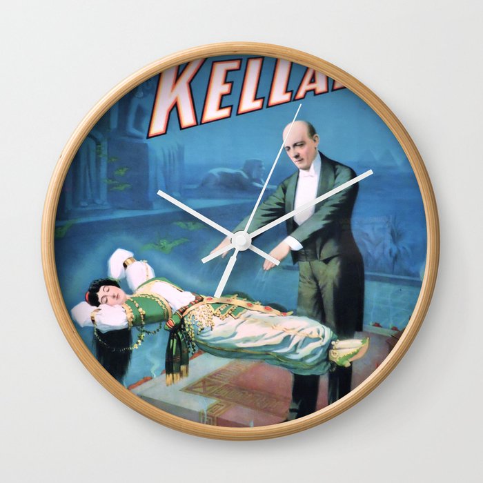 Vintage Levitation Kellar magic poster Wall Clock