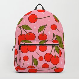 Cherries on Top Backpack | Feminine, Food, Red, Curated, Fruit, Sparkle, Cherry, Drawing, Cherries, Valentines 