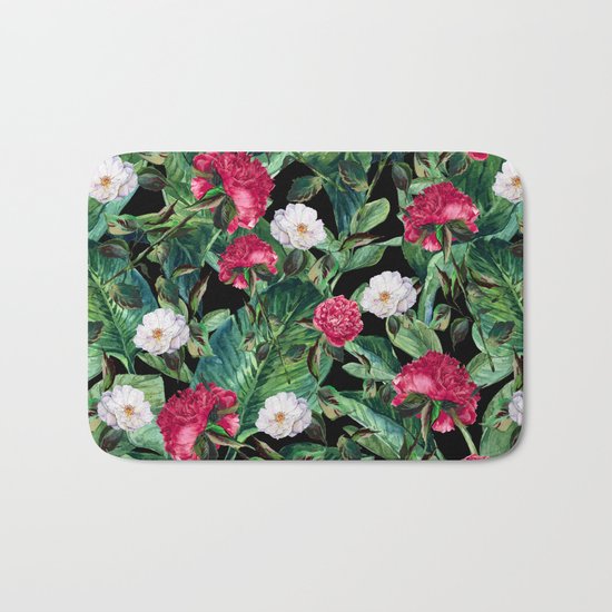 Palm Leaves Pattern Bath Mat