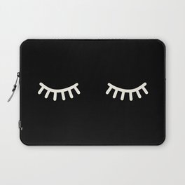 Eyelashes | Black & White Sleeping Eyes Laptop Sleeve
