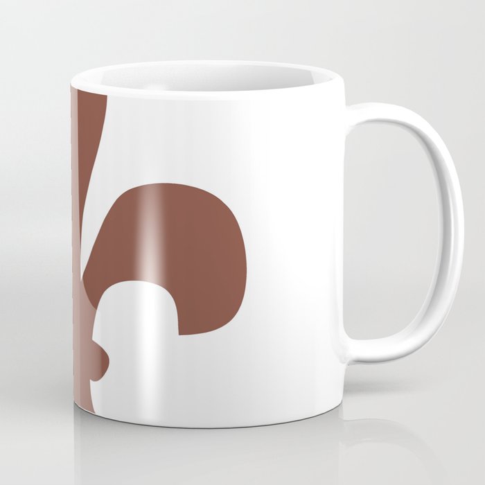 Fleur de Lis (Brown & White) Coffee Mug