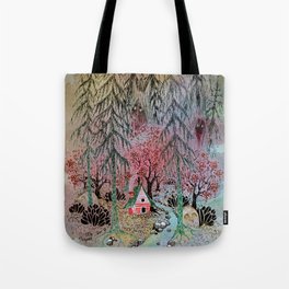 A little house in the woods Tote Bag
