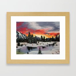 Winter Mountains Framed Art Print