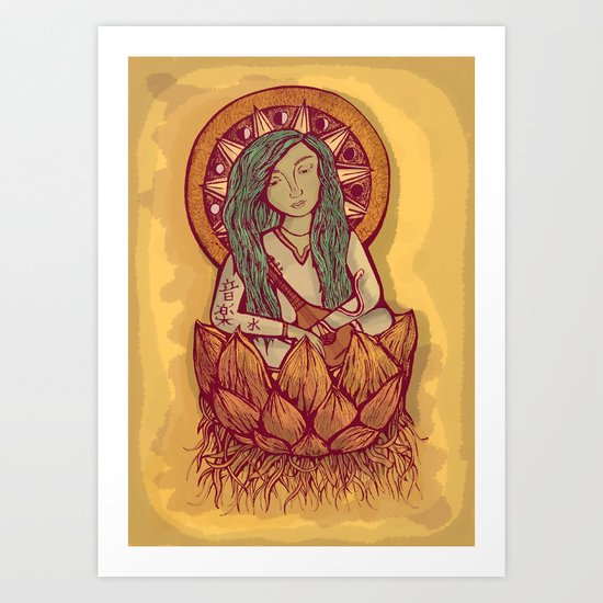 Benzaiten Art Print