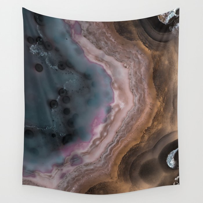 Multi colored agate slice Wall Tapestry