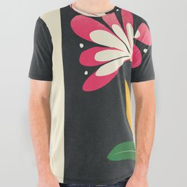 Mid-Century Abstract Flowers 06 All Over Graphic Tee