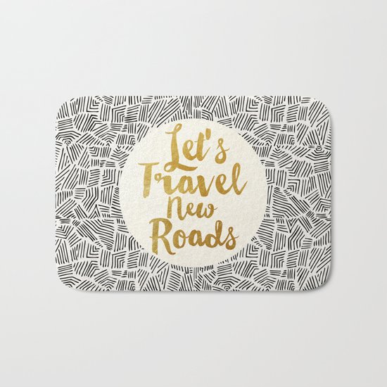 Let's Travel New Roads Bath Mat