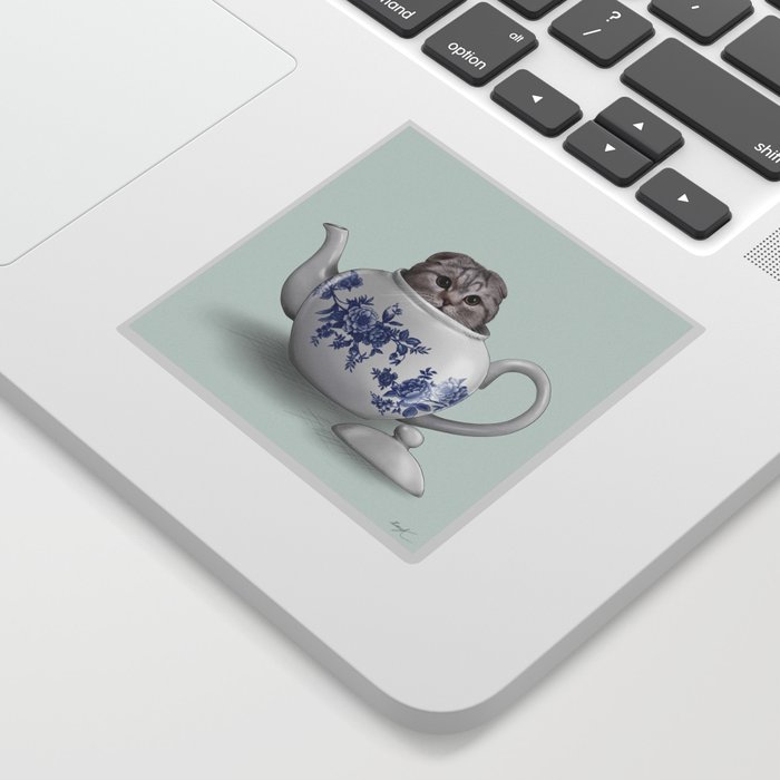 Tea-Cat Sticker
