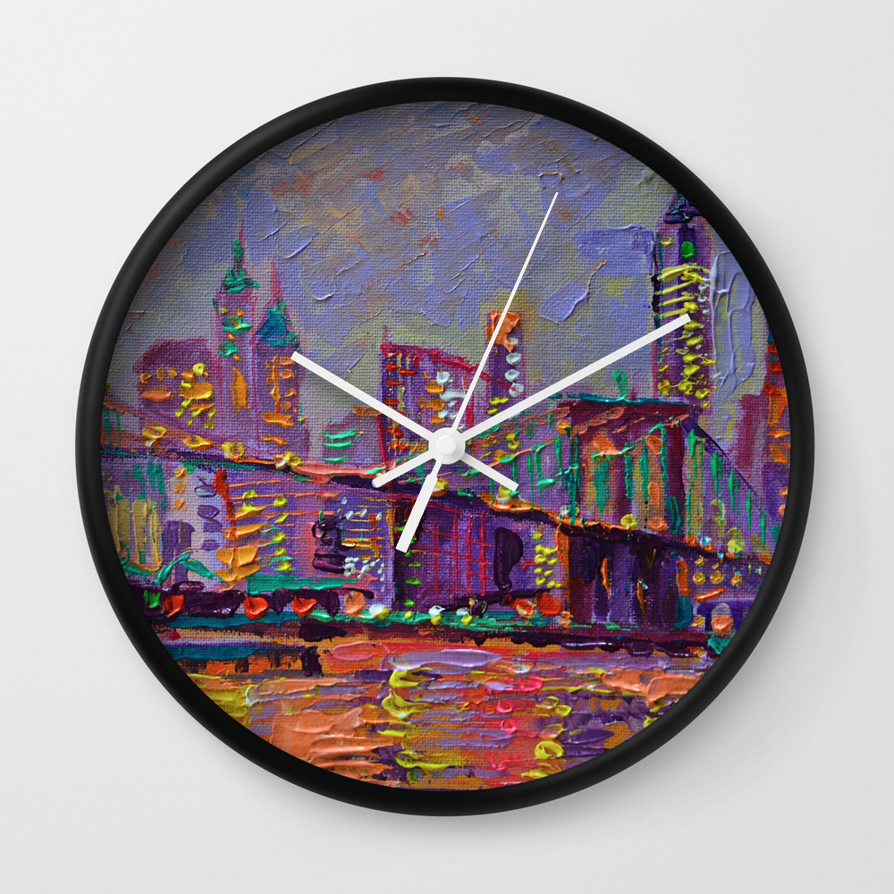 New York City Lights Palette Knife Painting Abstract Manhattan