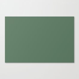 Dark Green Solid Color Pantone Comfrey 18-6216 TCX Shades of Green Hues Canvas Print