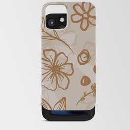 Abstract floral pattern iPhone Card Case