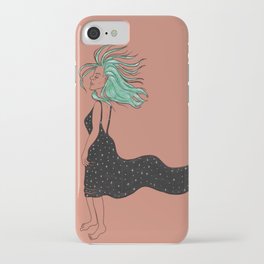 Lady with the green hair iPhone Case