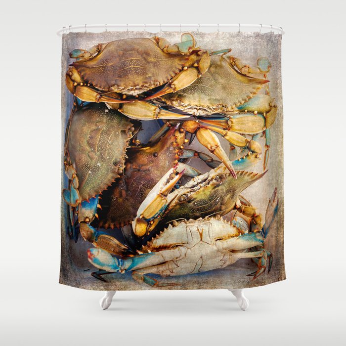 Blue Crabs Shower Curtain