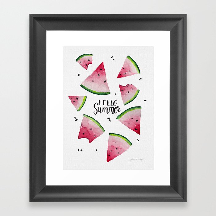 Watermelon Summer Framed Art Print