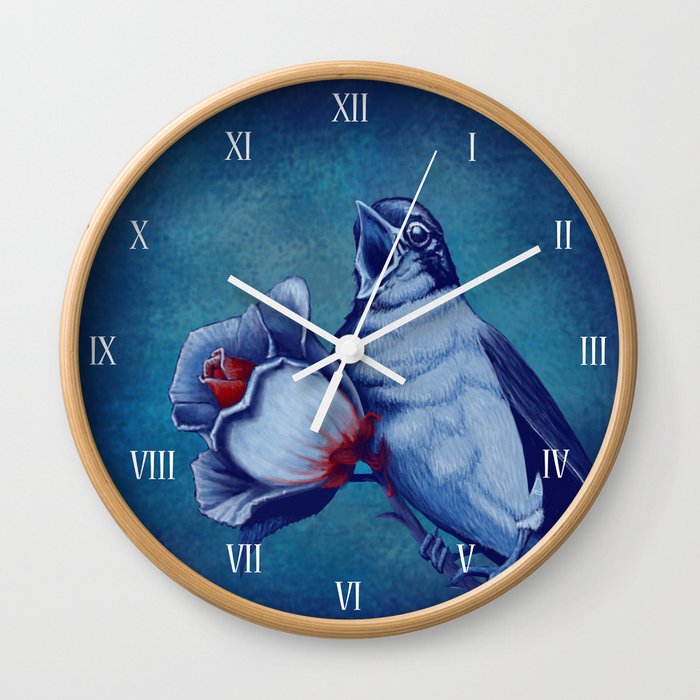 The Nightingale And The Rose Wall Clock