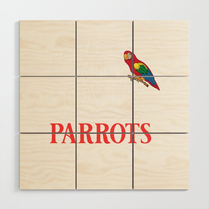 Parrot Bird Quaker African Gray Macaw Cage Wood Wall Art