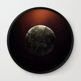 Mercury planet. Poster background illustration. Wall Clock