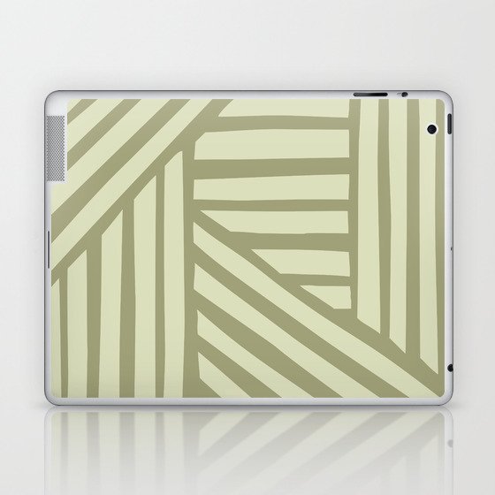 Abstract Shapes 219 in Sage green shades Laptop & iPad Skin