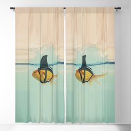Brilliant DISGUISE - Goldfish with a Shark Fin Blackout Curtain
