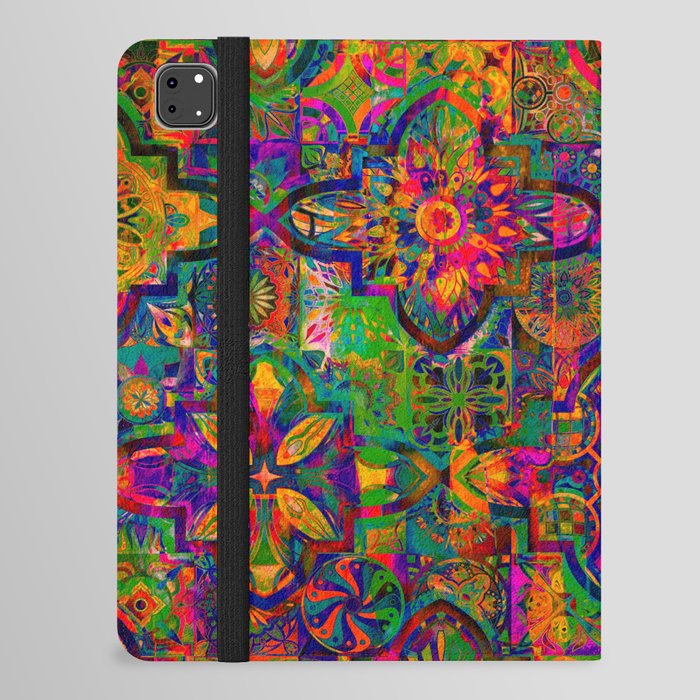 Bohemian hippie boho tie dye design iPad Folio Case
