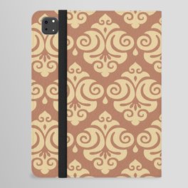 Victorian Gothic Pattern 534 Brown and Tan iPad Folio Case