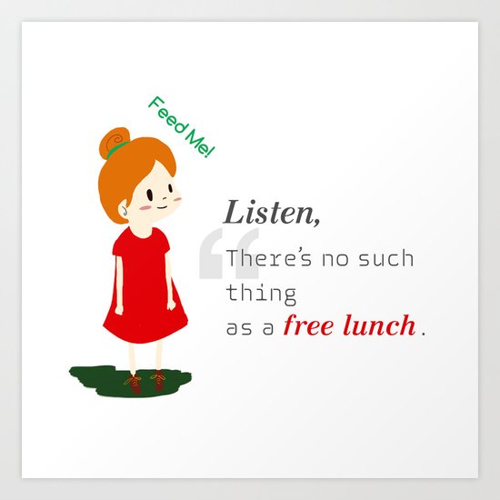 Free lunch Art Print