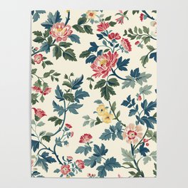 Floral Cottage-core Chintz - Cheery Disposition Poster