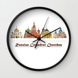 Colorful Cathedral Churches Wall Clock