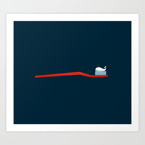 Whale Paste Art Print