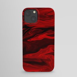 Blood Red Marble iPhone Case
