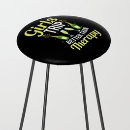 Girls Trip Weekend Las Vegas Wine Glasses Counter Stool