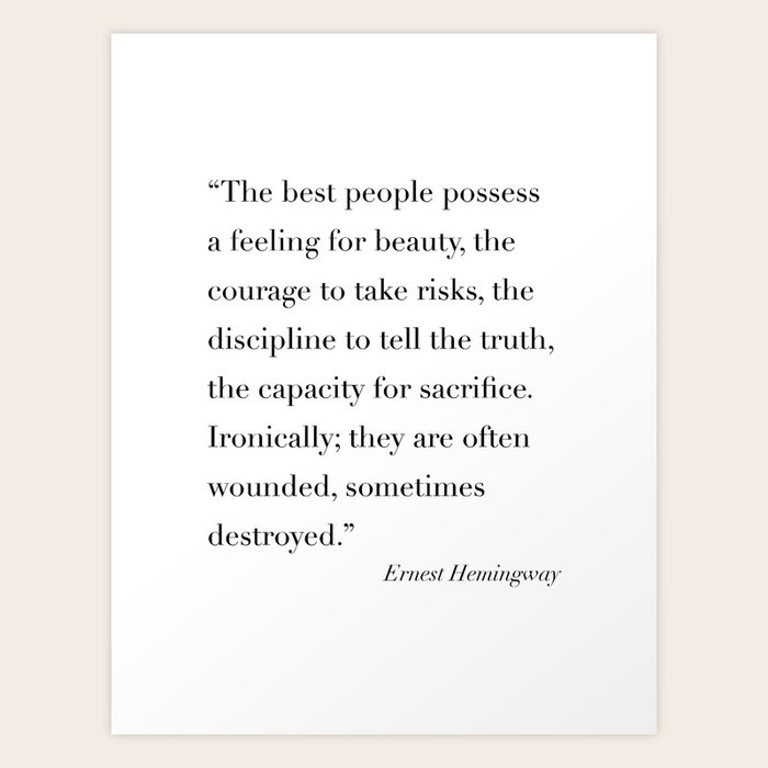 Ernest Hemingway Quotes The Best People