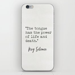 Solomon King wise quote 2 iPhone Skin