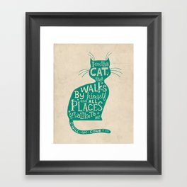 'The Cat That Walked by Himself' Framed Art Print